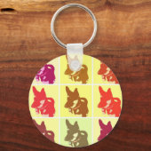 German Shepherd PopArt Sleutelhanger (Voorkant)