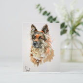 German Shepherd Post Card Briefkaart (Staand voorkant)