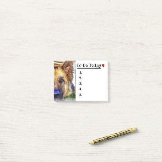 German Shepherd Post-it® Notes (Op bureau)