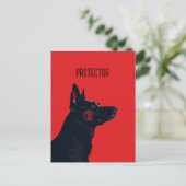German Shepherd Protector Briefkaart (Staand voorkant)