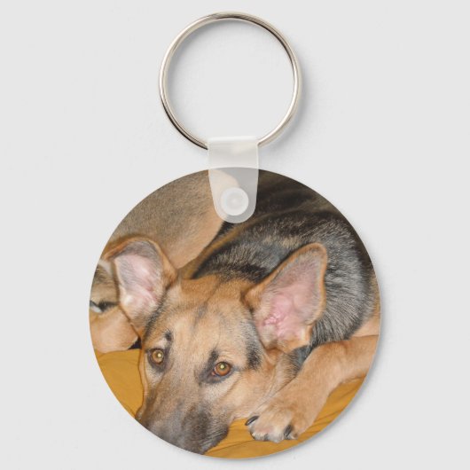 German Shepherd Pup Sleutelhanger (Voorkant)