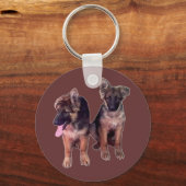 German Shepherd puppies Custom Sleutelhanger (Voorkant)