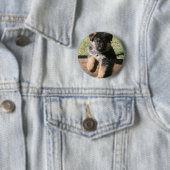 German Shepherd Puppy "Big Max" Ronde Button 5,7 Cm (In situ)
