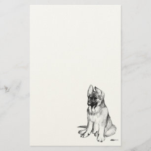 German Shepherd Puppy Briefpapier
