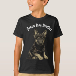 German Shepherd Puppy Dog Brother Editable T-shirt