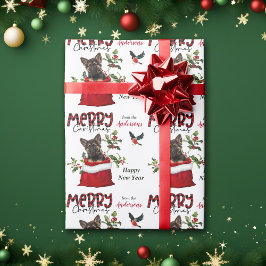 German Shepherd Puppy Dog in kerstcadeautas Cadeaupapier