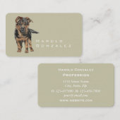 German Shepherd Puppy Drawing Visitekaartje (Voorkant / Achterkant)