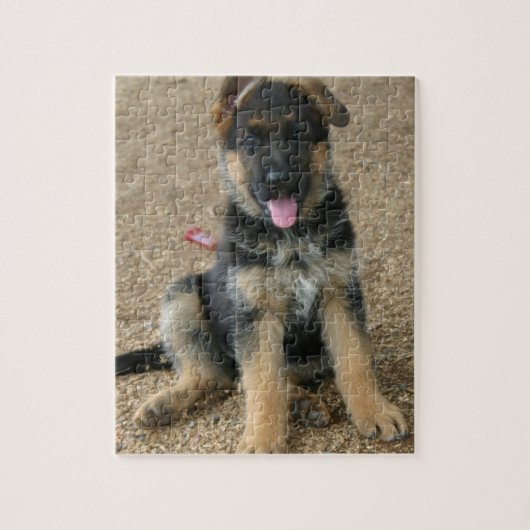 German Shepherd Puppy Puzzle Legpuzzel (Verticaal)