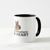 German Shepherd Pure Heart Mug – Loyal Dog Gift Mok (Voorkant rechts)