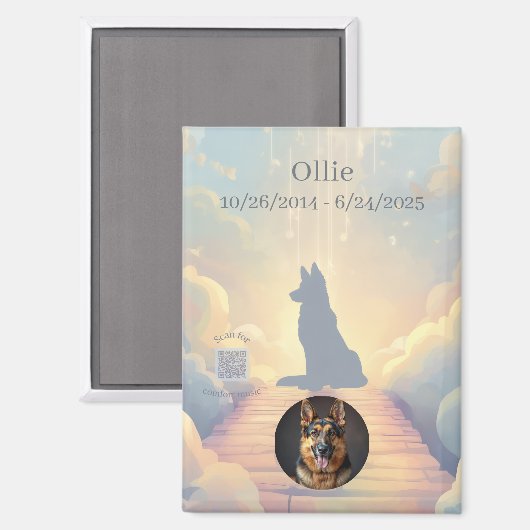 German Shepherd Rainbow Bridge Magnet (Recto/Verso)