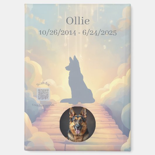 German Shepherd Rainbow Bridge Magnet (Recto)