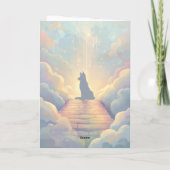 German Shepherd Rainbow Bridge Sympathy Card Kaart (Achterkant)