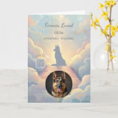 German Shepherd Rainbow Bridge Sympathy Card Kaart (Gele Bloem)