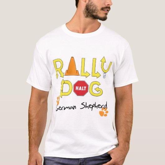 German Shepherd Rally Dog T-shirt (Voorkant)
