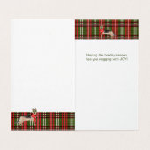 German Shepherd Red Green Holiday Pset Kaart (Binnenkant ongevouwen)