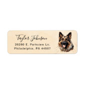 German Shepherd Return Address Label (Voorkant)