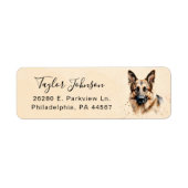 German Shepherd Return Address Label (Voorkant)