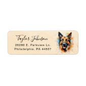 German Shepherd Return Address Label (Voorkant)