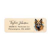 German Shepherd Return Address Label (Voorkant)