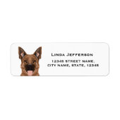 german shepherd return address label (Voorkant)
