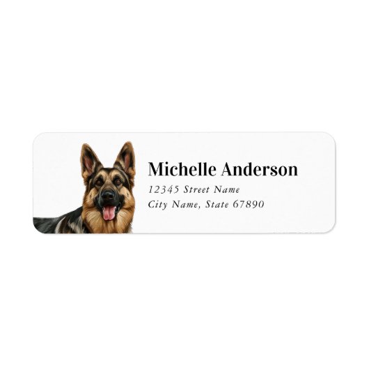 German Shepherd Return Address Labels (Voorkant)