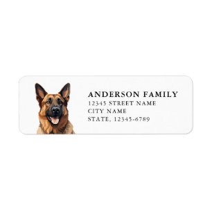 German Shepherd Return Address Labels