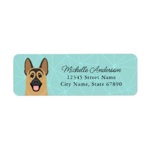 German Shepherd Return Address Labels