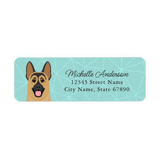 German Shepherd Return Address Labels (Voorkant)