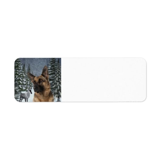 German Shepherd Return Address Labels (Voorkant)