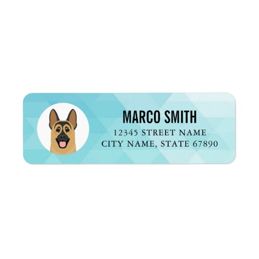 German Shepherd Return Address Labels (Voorkant)