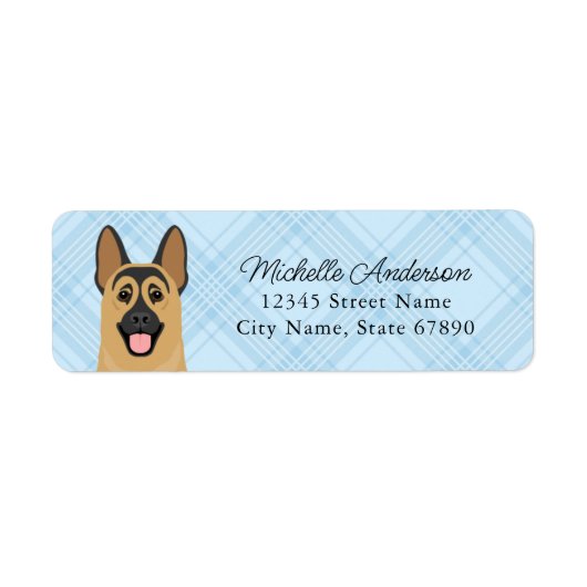 German Shepherd Return Address Labels (Voorkant)