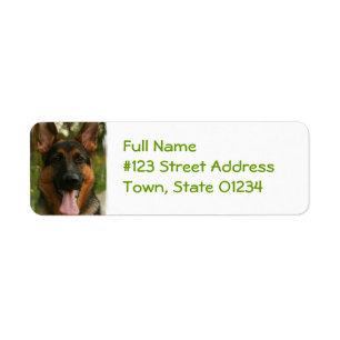German Shepherd Return Label