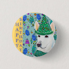 GERMAN SHEPHERD RONDE BUTTON 3,2 CM