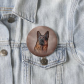 German Shepherd Ronde Button 7,6 Cm (In situ)