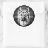 German Shepherd Ronde Sticker (Tas)