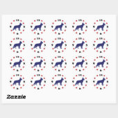 German Shepherd Ronde Sticker (Vel)