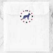 German Shepherd Ronde Sticker (Tas)
