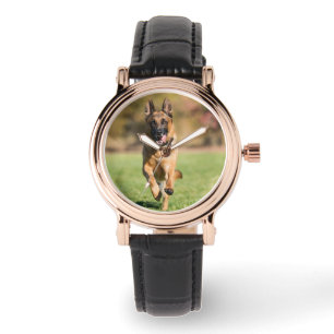 German Shepherd Running Horloge