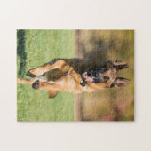 German Shepherd Running Legpuzzel (Horizontaal)