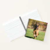 German Shepherd Running Notitieboek (Binnen)