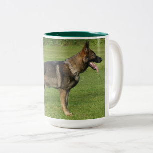 German Shepherd Sable Full Tweekleurige Koffiemok