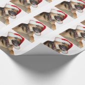 German Shepherd Santa Cadeaupapier (Hoek)