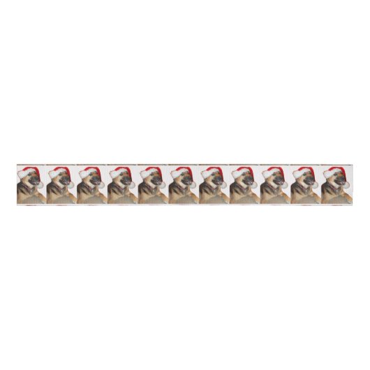 German Shepherd Santa Claus Grosgrain Lint (Voorkant)