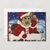 German Shepherd Santa Feestdagenkaart (Voorkant / Achterkant)