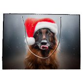 German Shepherd Santa Groot Cadeauzakje (Achterkant)