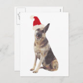 German Shepherd Santa Hat Feestdagenkaart (Voorkant / Achterkant)