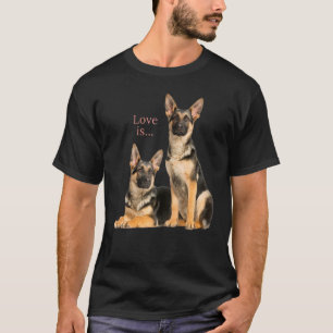 German Shepherd Shepard Dog mam Dad Love Pet 8 T-shirt