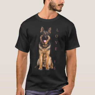 German Shepherd Shepard Dog mam Dad Love Pet Puppy T-shirt