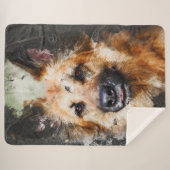 German Shepherd Sherpa Deken (Voorkant (horizontaal))