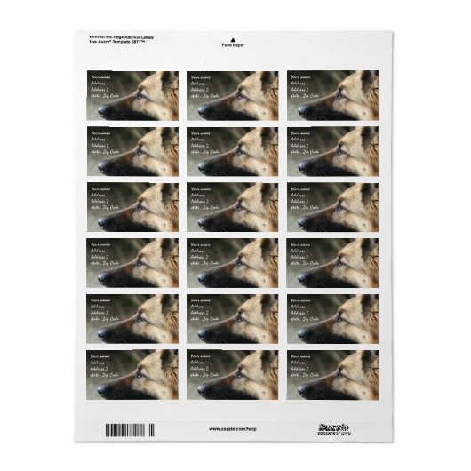 German Shepherd Shipping Labels (Full Sheet)